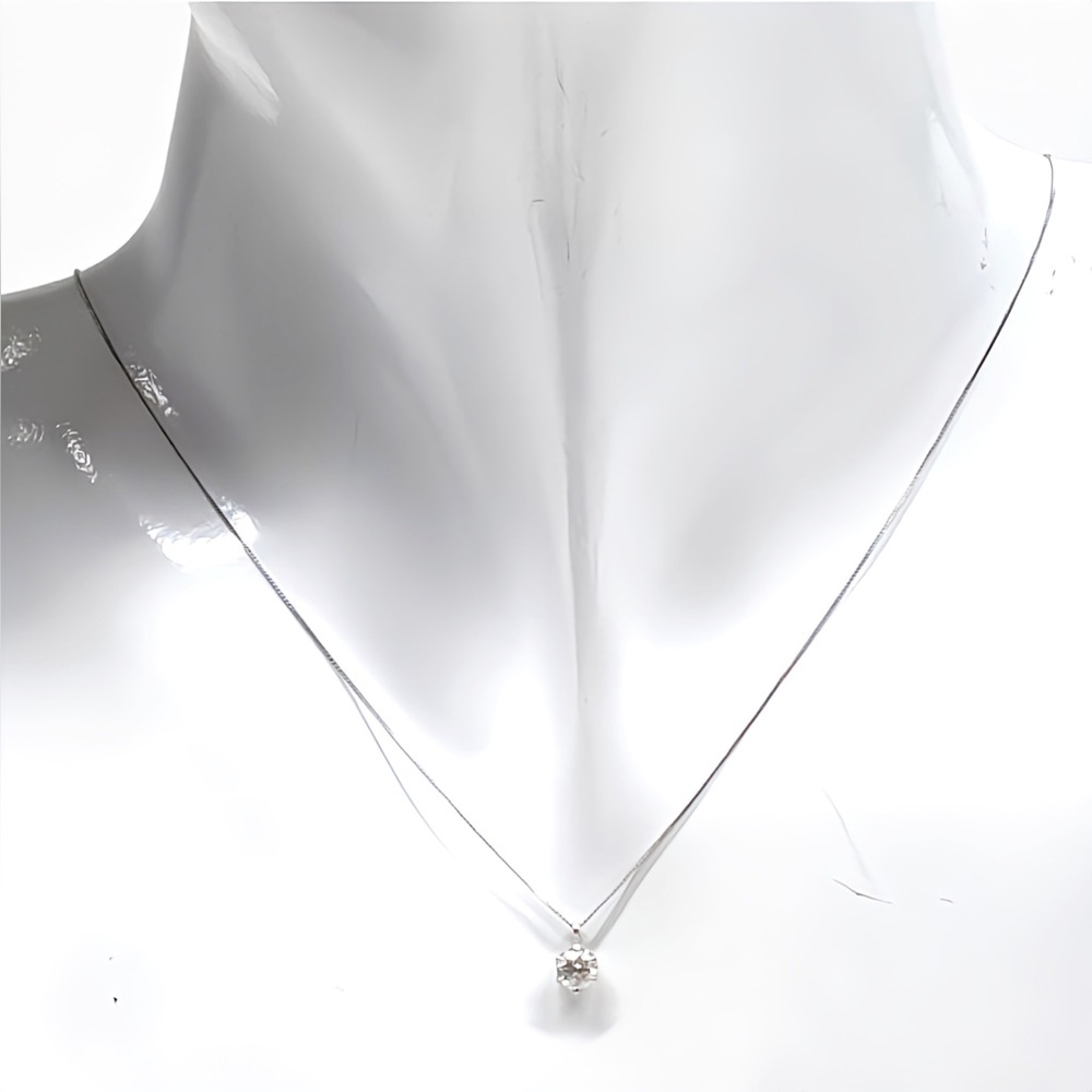 Jewelry Pendant Necklace Diamond 0.2ct Platinum